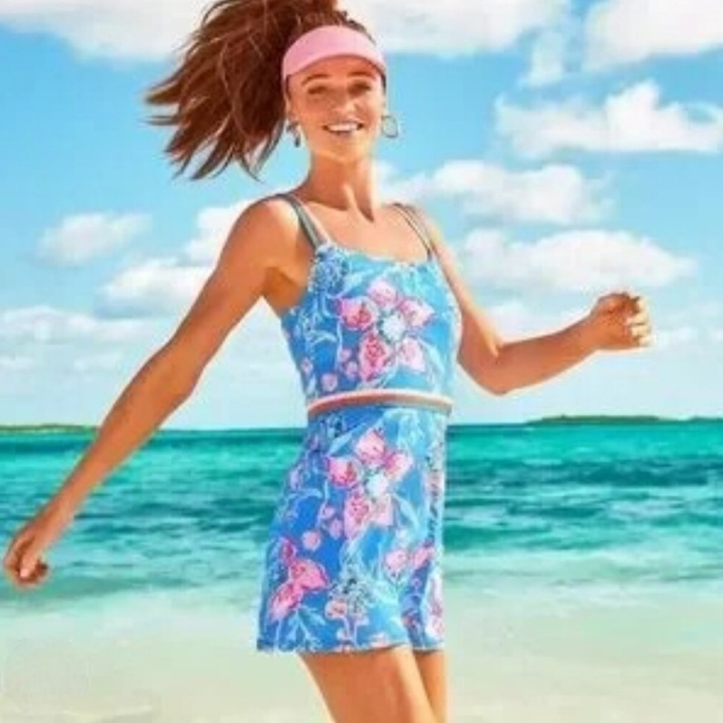 Nwt Lilly Pulitzer Luxletic Deidra Dress Upf50+ And Short Set. Size Xl